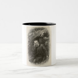 Charles Baudelaire (von Georges Rochegrosse) Zweifarbige Tasse