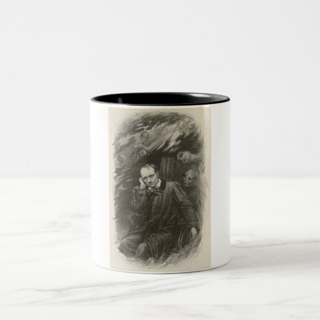 Charles Baudelaire (von Georges Rochegrosse) Zweifarbige Tasse (Mittel)