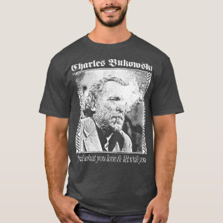 Charles Bukowski Ästhetik verblasstes Punkstyle-De T-Shirt