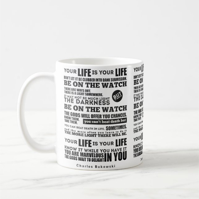 Charles Bukowski Kaffeetasse (Links)