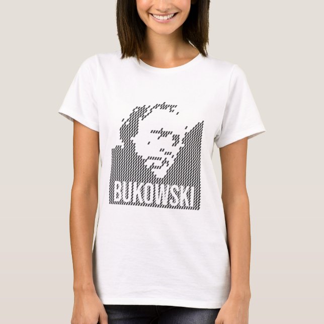 Charles Bukowski Portrait design T-Shirt (Vorderseite)