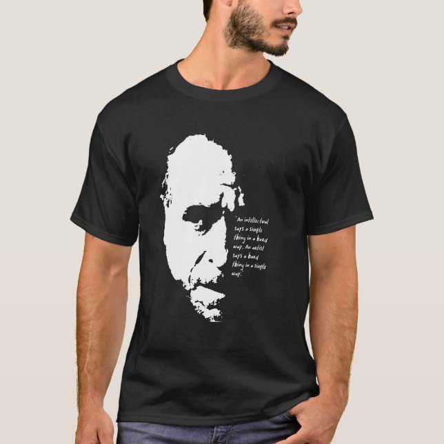 Charles Bukowski Portrait T-Shirt (Vorderseite)