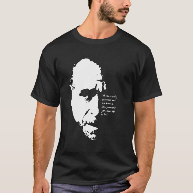 Charles Bukowski Portrait T-Shirt (Vorderseite)