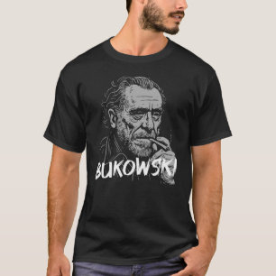 Charles Bukowski-Porträt mit Zigarette T-Shirt