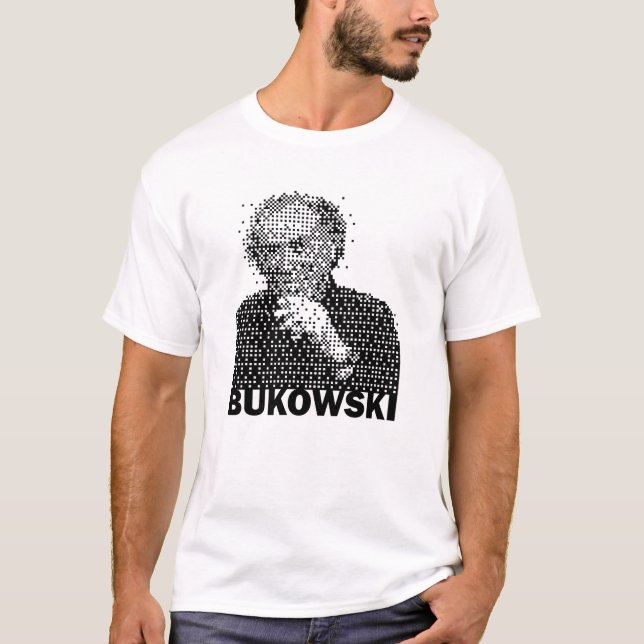 Charles Bukowski-Porträt T-Shirt (Vorderseite)