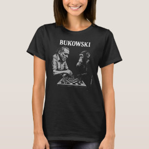 Charles Bukowski spielt Schach mit einem Affen T-Shirt
