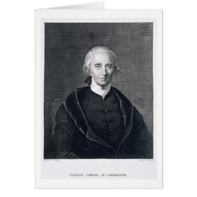 Charles Carroll von Carrollton, eingraviert von As (Vorne)