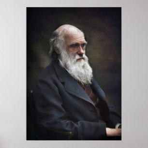 Charles Darwin 1878 Colorized Poster