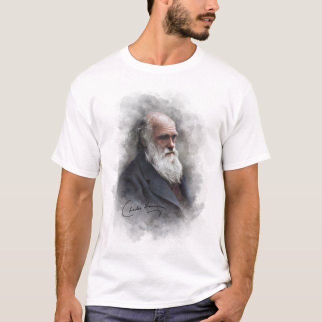 Charles Darwin 1878 Colorized T-Shirt (Vorderseite)