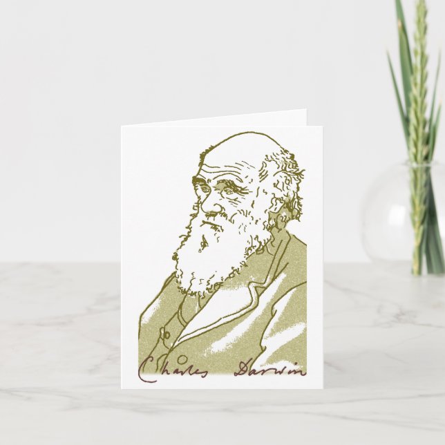 Charles Darwin. Anmerkungskarte Karte (Vorderseite)