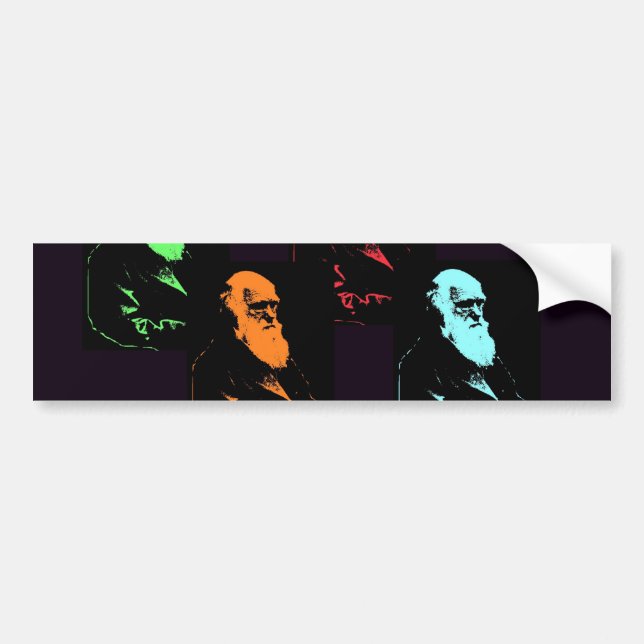 Charles Darwin-Collage Autoaufkleber (Vorne)