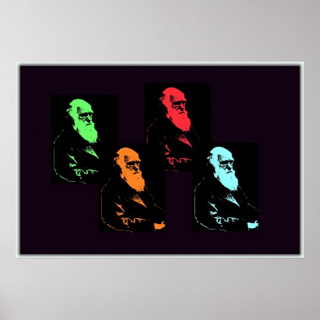 Charles Darwin Collage Poster (Vorne)