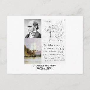 Charles Darwin (Darwin HMS Beagle Phylogenetics) Postkarte