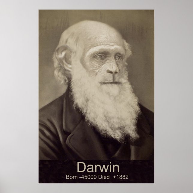 Charles Darwin Die Abstammung des Man Darwin Portr Poster (Vorne)