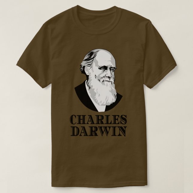 Charles Darwin Evolution Botanist Zoologe T-Shirt (Design vorne)