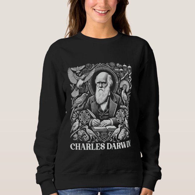 Charles Darwin Evolution Darwinism Science Scienti Sweatshirt (Vorderseite)