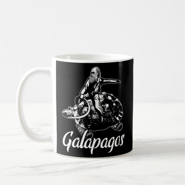 Charles Darwin Galapagos Islands Sea Turtle Kaffeetasse (Links)
