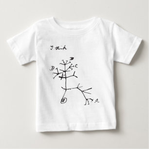Charles Darwin - ich denke (Schwarzes) Baby T-shirt