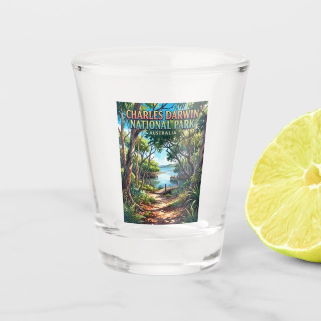 Charles-Darwin-Nationalpark Australien Schnapsglas (Vorderseite)
