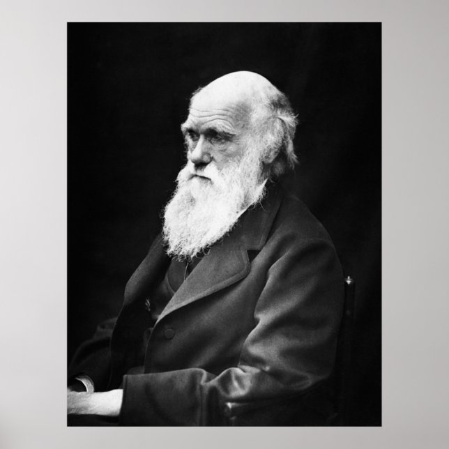 Charles Darwin Portrait Poster (Vorne)