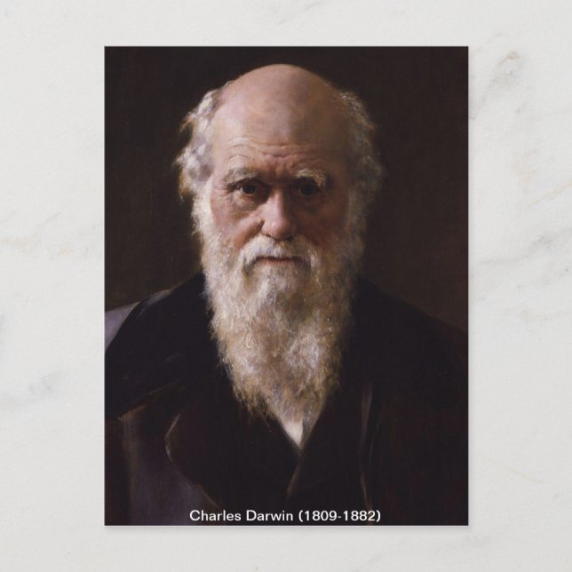 Charles Darwin Postcard Postkarte (Vorderseite)