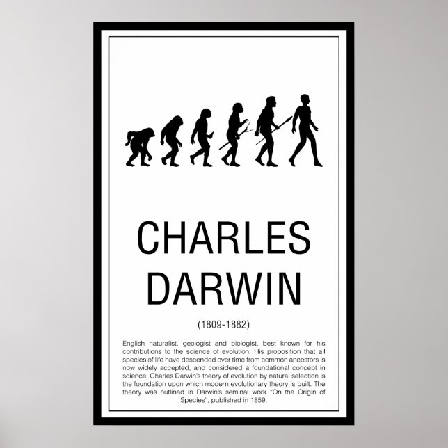 Charles Darwin Poster (Vorne)