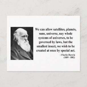 Charles Darwin Quote 4b Postkarte
