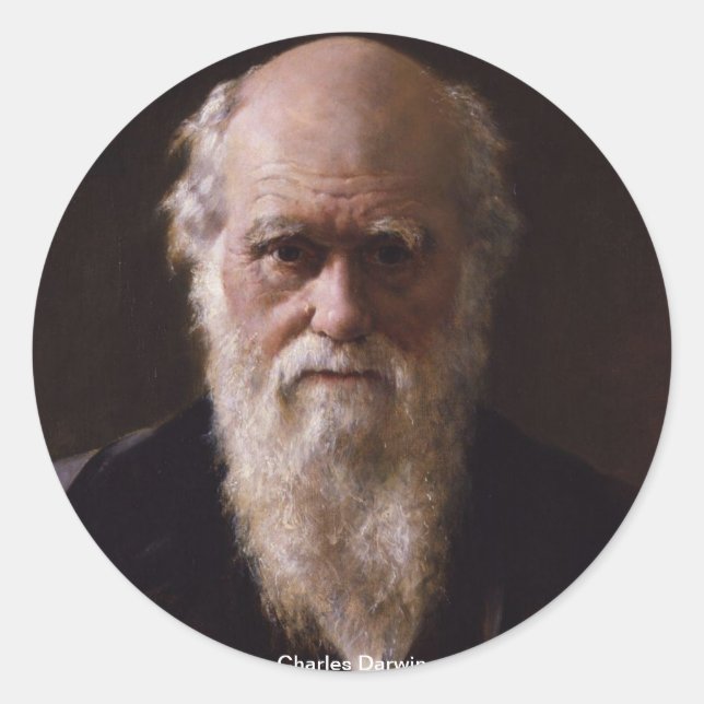 Charles Darwin Sticker (Vorderseite)