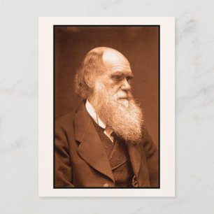 Charles Darwin um 1874 Postkarte