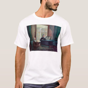 Charles Darwin und seine Ehefrau am Klavier T-Shirt