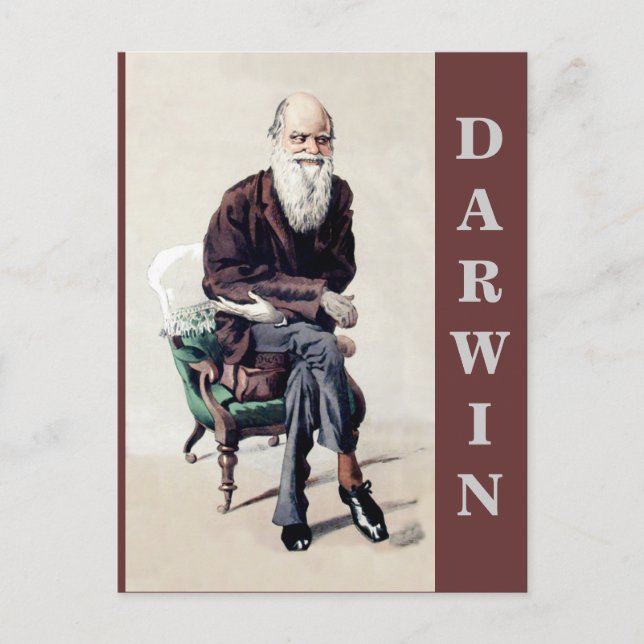 Charles Darwin Vanity Fair Illustration Postkarte (Vorderseite)