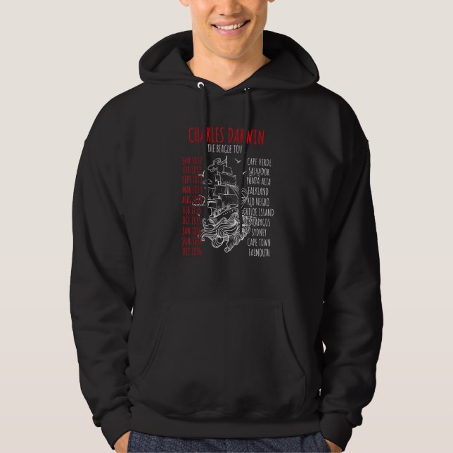 Charles Darwin World Tour Joke Hoodie (Vorderseite)