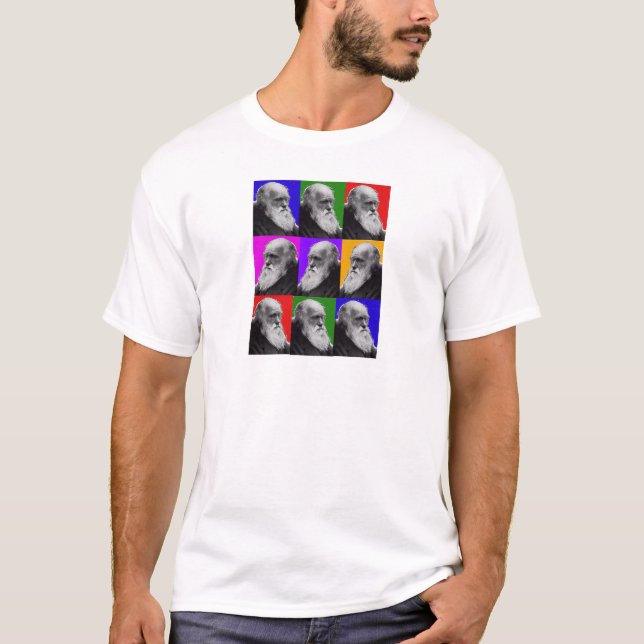 Charles- DarwinPop-Kunst-Geschenke während alles T-Shirt (Vorderseite)