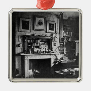 Charles Darwins Studie an unten bringen unter Silbernes Ornament