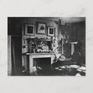 Charles Darwins Studie im Down House Postkarte