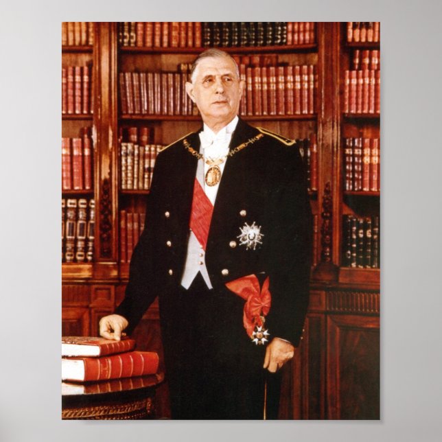 Charles de Gaulle Portrait Poster (Vorne)