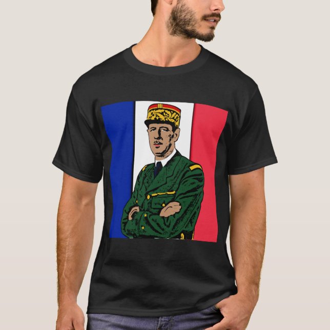 Charles de Gaulle T-Shirt (Vorderseite)