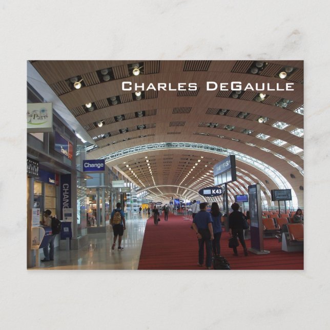 Charles DeGaulle Internationaler Flughafen Postkarte (Vorderseite)