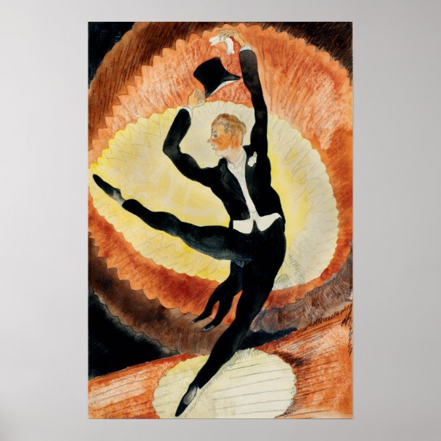 Charles Demuth Acrobatic Male Dancer mit Top Hat Poster (Vorne)