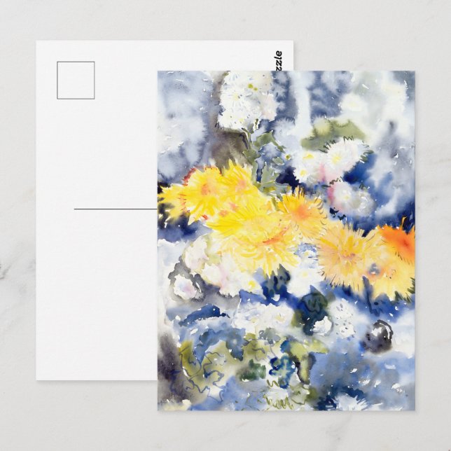 Charles Demuth - Gelb und Blau Postkarte (Vorne/Hinten)