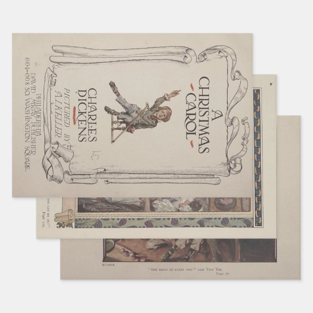 Charles Dickens' A Christmas Carol 1914 Geschenkpapier Set (Set)