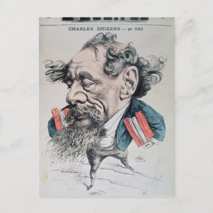 Charles Dickens astriert den Ärmelkanal Postkarte