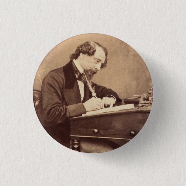 Charles Dickens Button (Vorderseite)