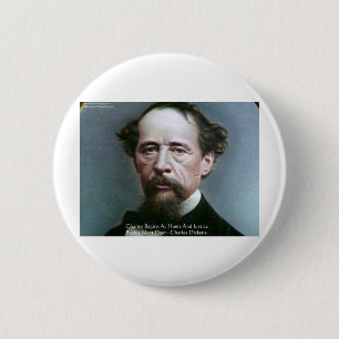 Charles Dickens "Charity @Home" Quote Gifts Button