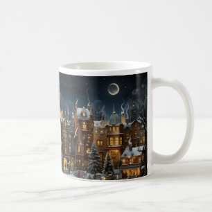 Charles Dickens Christmas Village Design Coffee Mu Kaffeetasse