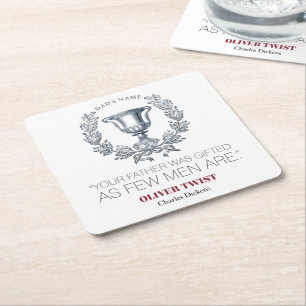 Charles Dickens - Dein Vater wurde gezettelt - Tro Rechteckiger Pappuntersetzer