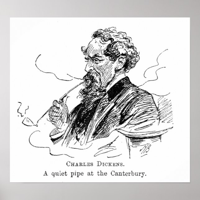 Charles Dickens. Eine ruhige Pfeife im Cantebury. Poster (Vorne)