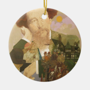 Charles Dickens, englischer Autor Keramik Ornament
