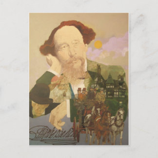Charles Dickens, englischer Autor Postkarte