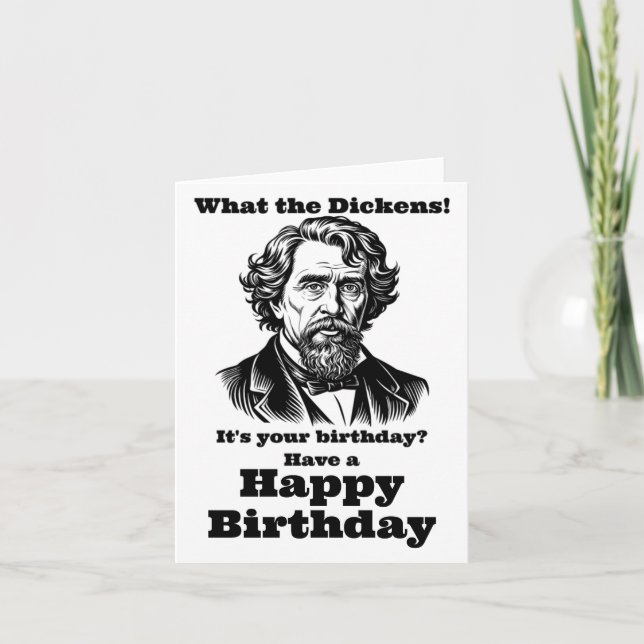 Charles Dickens Geburtstag Karte (Vorderseite)